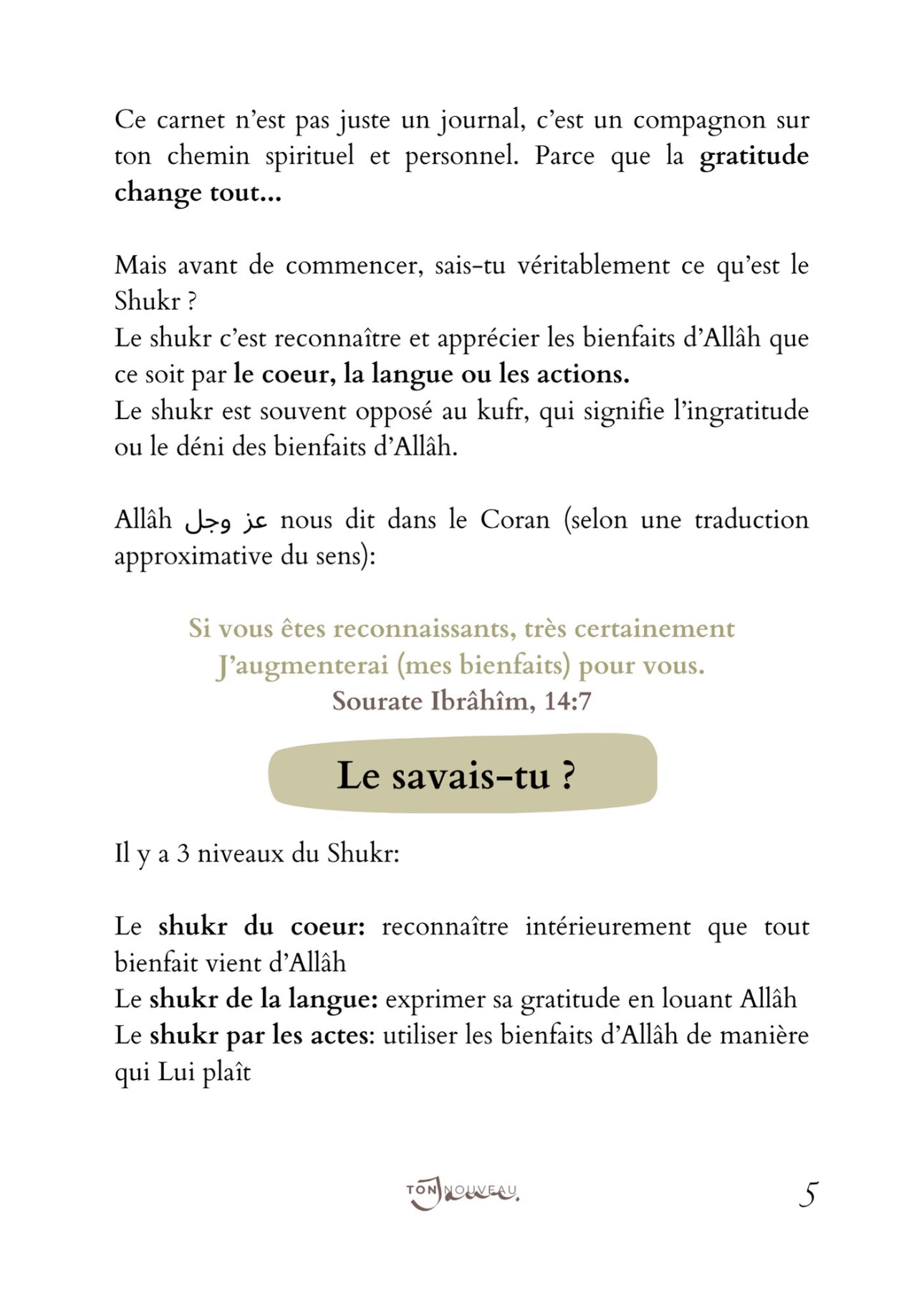 Shukr Journal – Version Digitale (PDF téléchargeable)